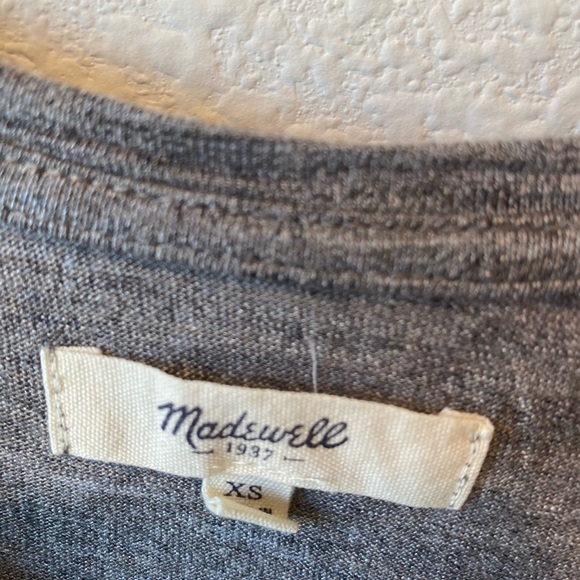 Madewell Tee Tank Black & Gray swoop neck - Picture 3 of 4